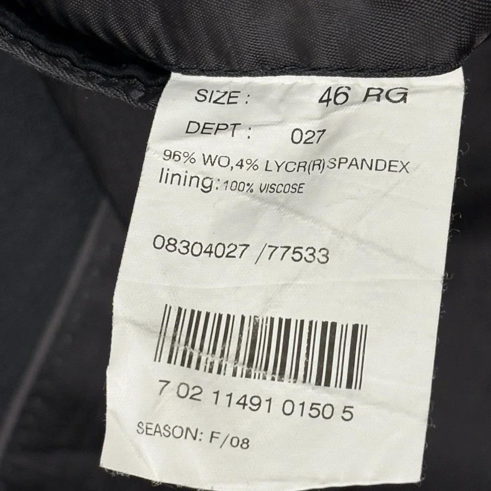 Brooks Brothers Sport Coat 46 Long 100% Lambswool Charcoal Herringbone